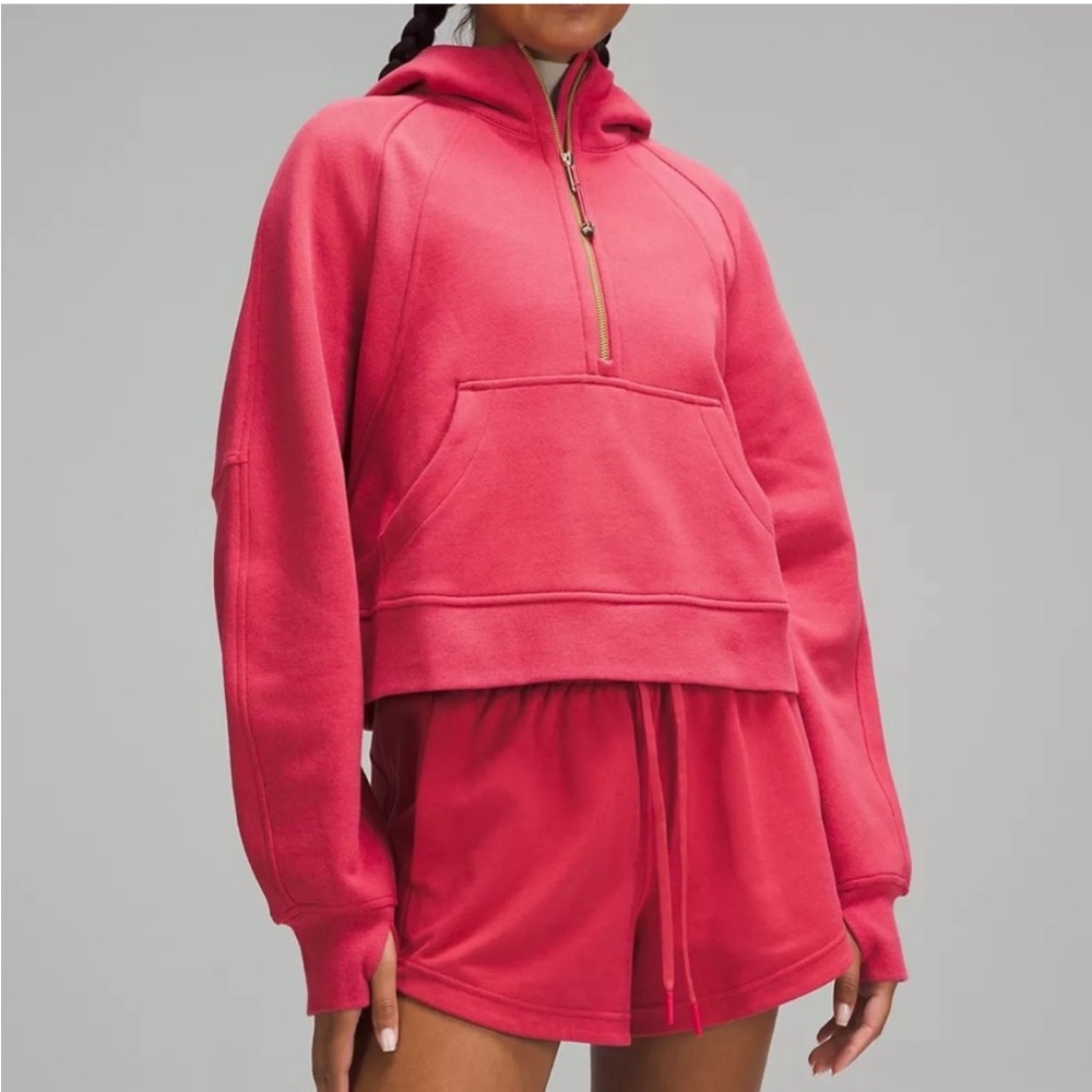 Lulu Lemon Scuba Oversized Half-Zip Hoodie in Vintage Rose